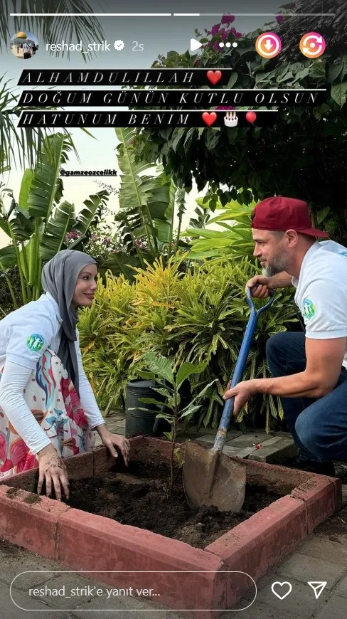 Reshad Strik Gamze Özçelik ile romantik fotoğrafını paylaştı! Eşinin doğum gününü bu sözlerle kutladı: Hatunum... - 9