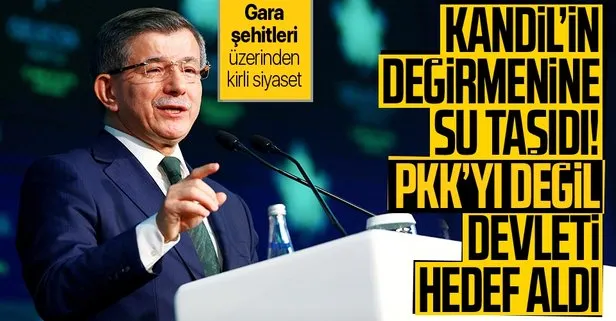Ahmet Davutoğlu HDP’nin safına katılarak Gara şehitleri üzerinden PKK’yı değil devleti hedef gösterdi