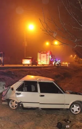 Yoğun sis kazaya neden oldu: 1 ölü, 2 yaralı