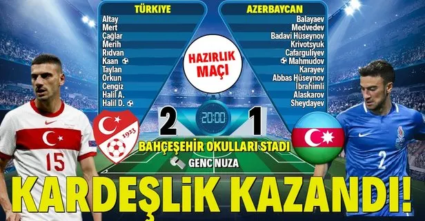Antalya’da kardeşlik kazandı! Türkiye 2-1 Azerbaycan MAÇ SONUCU ÖZET
