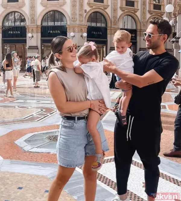 Hakan Çalhanoğlu ve eşinden Milano pozu! Boşanma krizinden sonra mutlu aile tablosu - 5