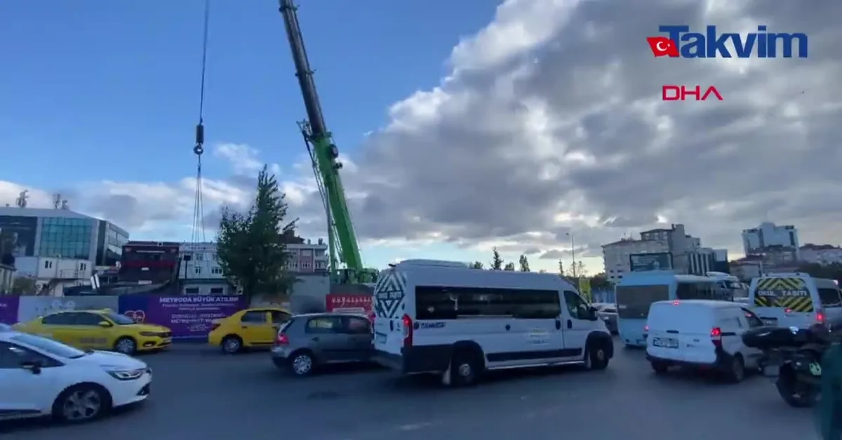 Ataşehir’de inşaat işçisi vinçten düştü!