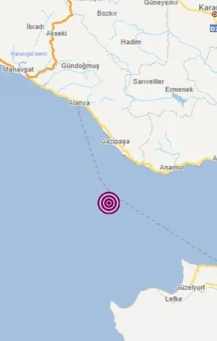 Son dakika: Akdeniz’de korkutan deprem