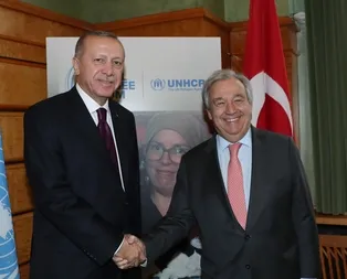 Son dakika: Başkan Erdoğan BM Genel Sekreteri Antonio Guterres ile görüştü