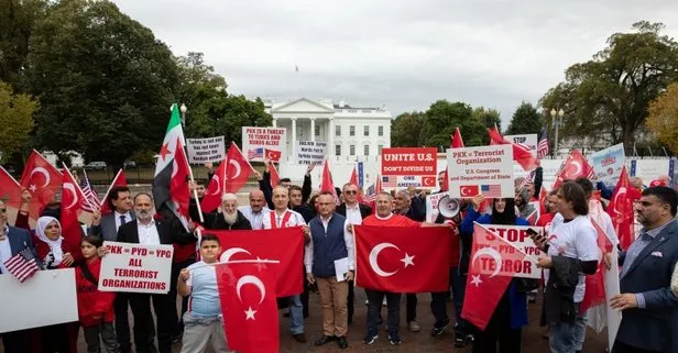 Türklerden Beyaz Saray önünde Barış Pınarı Harekatı’na destek gösterisi