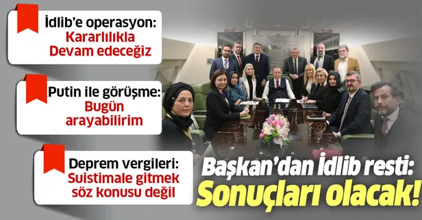 Son dakika: Başkan Erdoğan'dan Ukrayna dönüşü açıkladı: İdlib'e operasyon olacak mı?