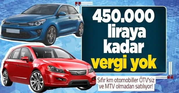 Gözler oradaydı! Belli oldu! Sıfır km otomobiller ÖTV’siz ve MTV olmadan satılıyor! 450.000 TL’ye kadar vergi istisnası var