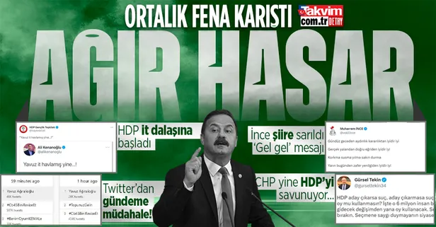 Yavuz Ağıralioğlu'nun bombaları sonrası sosyal medya karıştı! HDPKK'dan 'it'li yanıt... Muharrem İnce şiir yazdı... Gürsel Tekin HDP'yi savunuyor...