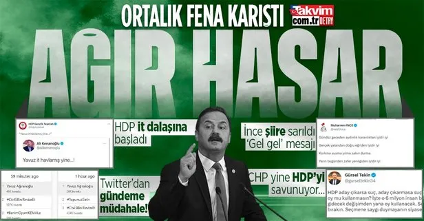 Yavuz Ağıralioğlu’nun bombaları sonrası sosyal medya karıştı! HDPKK’dan ’it’li yanıt... Muharrem İnce şiir yazdı... Gürsel Tekin HDP’yi savunuyor...