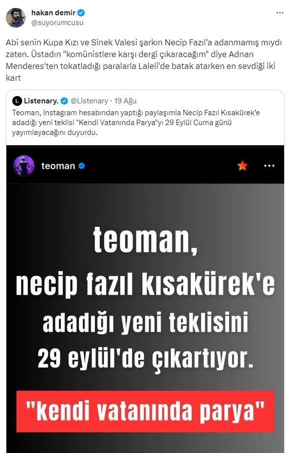 linc-kafalilarin-son-hedefi-teoman-sarkisini-necip-fazila-adadi-kaos-lobisi-saldirdi-1692599862880.jpg Sözde aydın ve sanatçılardan Teoman'a itibar suikastı! Şarkısını Necip Fazıl'a adadı diye hedef oldu