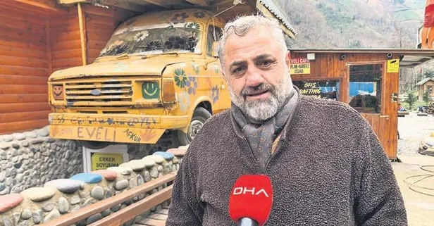 Yer:Rize... 1992 model kamyonetinin kasasını 4 kişinin konaklayabileceği odaya çevirdi