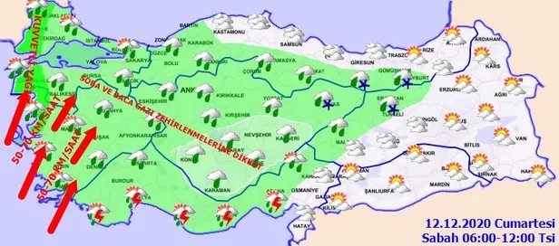 SON DAKİKA: Meteorolojiden o illere kuvvetli yağış ve rüzgar uyarısı | 12 Aralık İstanbul'da hava nasıl olacak?-5