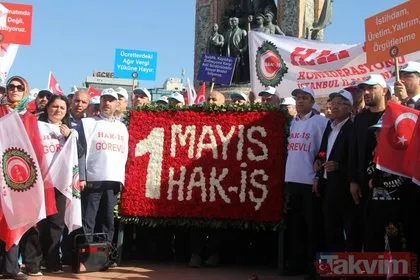 Taksim’e gelen ilk grup Cumhuriyet Anıtı’na çelenk bıraktı