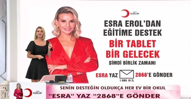 Esra Erol ve Türk Kızılayı “Uzaktan eğitime yakın destek” projesini başlattı! 'Bir tablet bir gelecek'