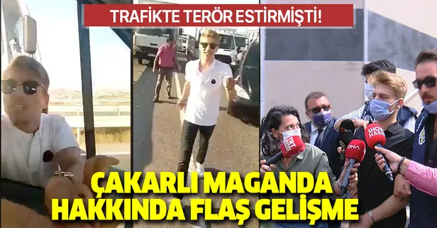 Son dakika: Trafikte terör estiren çakarlı maganda hakkında flaş gelişme!