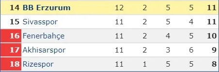 Erzurumspor Göztepe'yi yendi Fenerbahçe düşme potasına indi-2