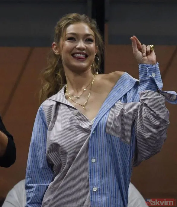 Gigi ve Bella Hadid kardeşler tribünü adeta podyuma çevirdi - 5