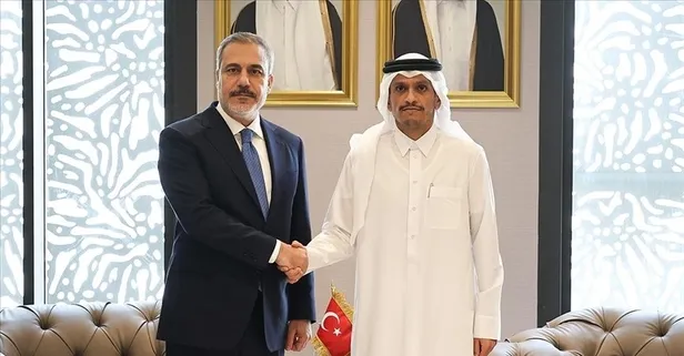 Katar ile Gazze diplomasisi! Bakan Fidan Katarlı mevkidaşı Al Sani ile görüştü
