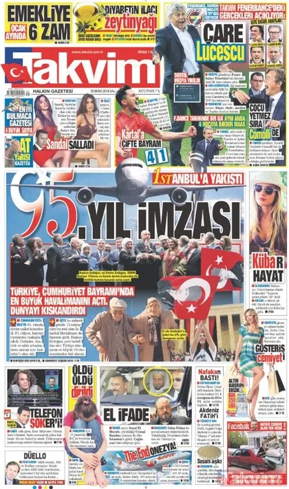 Günün öne çıkan gazete manşetleri | 30 Ekim 2018 Salı