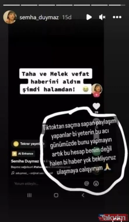 “Allah razı olsun” deyip son durumu yayınlamıştı! Enkaz altında kalan fenomen Taha Duymaz’ın ablasından yeni paylaşım! CZN Burak, Dilan Polat, Derya Uluğ... - 15