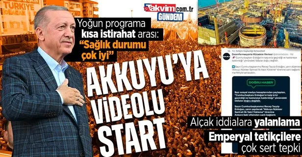 Başkan Erdoğan’ın yoğun programına kısa istirahat arası! Emperyal tetikçilerin yalanlarına sert tepki: Sağlık durumu çok iyi görevinin başında