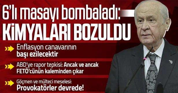 MHP lideri Devlet Bahçeli'den 6'lı ittifaka: "Masa çatlamıştır bunların birbirine güveni ve samimiyeti yoktur!"