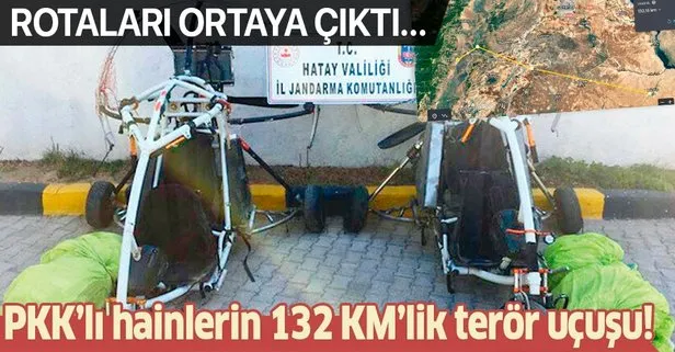 PKK’lılardan paramotorla 132 km’lik terör uçuşu: O teröristler böyle geldi