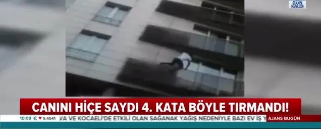Kahraman göçmen dört kat tırmanıp bebeği kurtardı