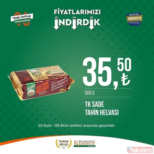 Tarım Kredi 5 Ekim FİYAT LİSTESİ 2023! Kooperatif marketlerinde indirimlerin son günü! Kırmızı mercimek 22.25, tost peyniri 59. 90... - 43
