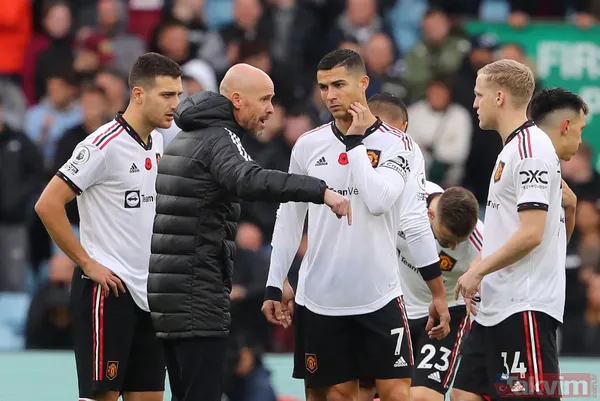 Manchester United'in yıldızı Cristiano Ronaldo çileden çıktı! Aston Villa'nın dev stoperi Mings'i yere serdi - 1