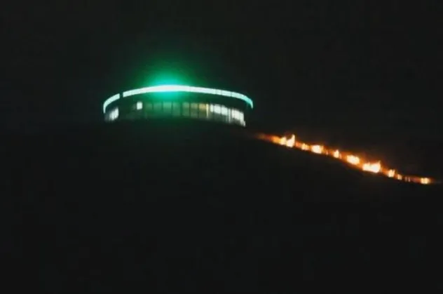Erzurum'da atlama kulelerinin bulunduğu alanda yangın