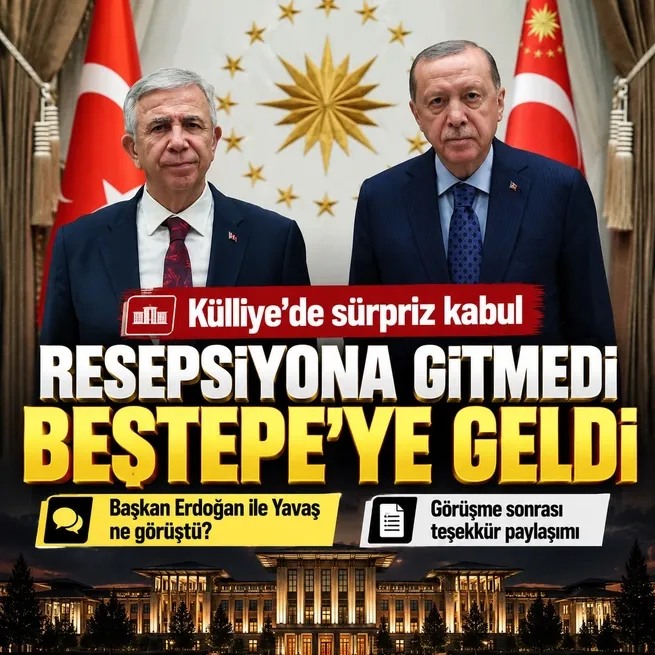 Külliye’de dikkat çeken kabul: Başkan Erdoğan ile Mansur Yavaş görüştü! Teşekkür paylaşımı geldi