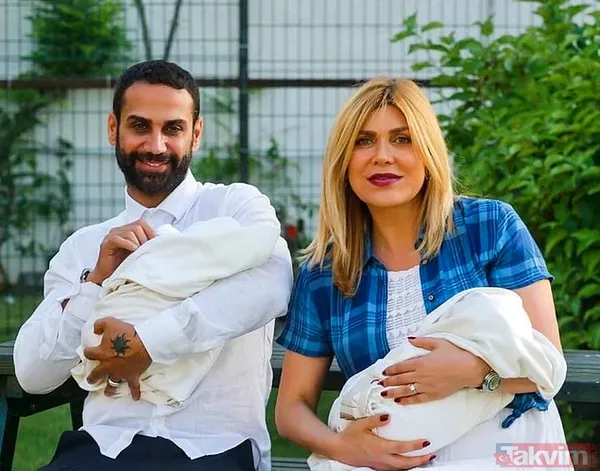 Ozan Çobanoğlu ile Ezgi Sertel ikizlerinin yüzünü ilk kez gösterdi! - 14