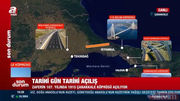 SON DAKİKA: 1915 Çanakkale Köprüsü'yle Kınalı-Tekirdağ-Çanakkale-Savaştepe Otoyolu Projesi'nin Malkara-Çanakkale kesimi açılıyor - 4