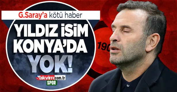 Galatasaray'a kötü haber! Konyaspor maçında yok