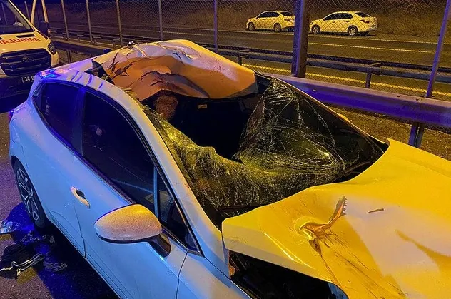 TEM Otoyolu'nda feci kaza! Otomobilin çarptığı yaya öldü