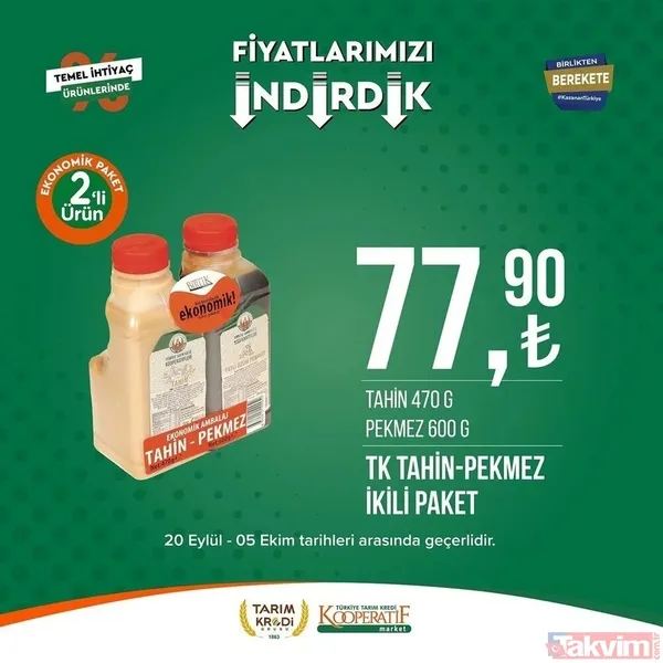 Tarım Kredi 5 Ekim FİYAT LİSTESİ 2023! Kooperatif marketlerinde indirimlerin son günü! Kırmızı mercimek 22.25, tost peyniri 59. 90... - 17
