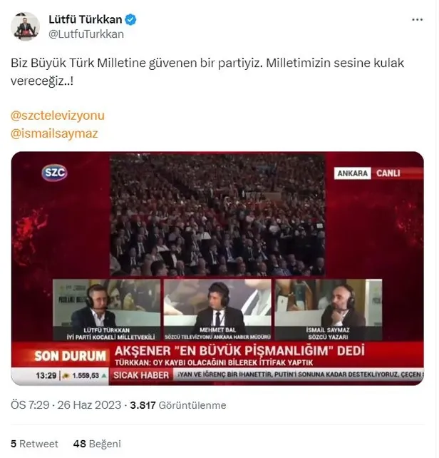 1687800913752.jpeg İYİ Parti'den CHP'ye İstanbul ve Ankara resti! Küfürbaz Lütfü Türkkan sahnede: İyi aday çıkarsınlar kazansınlar! Biz çıkarır kazanırız-9