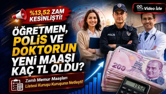 Temmuz 2026 zamlı memur maaşları tam liste