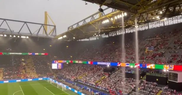 Türkiye - Gürcistan maçı öncesi Dortmund'da gök yarıldı! Fırtına uyarısı verildi