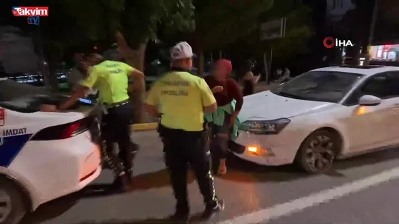 Yer: Aksaray! Alkollü kadın sürücü polise zor anlar yaşattı