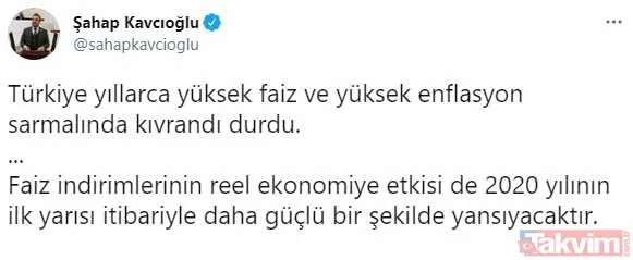 İşte Merkez Bankası Başkanlığına atanan Şahap Kavcıoğlu'nun yüksek faize bakış açısı! Dikkat çeken değerlendirme