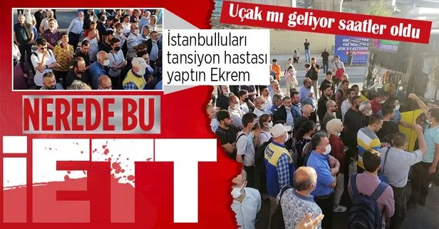 Vatandaşlar geç gelen İETT aracının önünü kesti