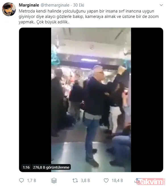 29 Ekim'de metroda yaşanan utanç görüntüsüne tepki yağıyor! Kim olduğu ortaya çıktı - 4