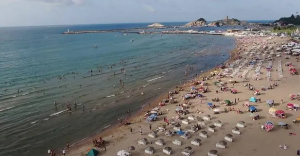 Burası Antalya değil İstanbul! Şile’de plajlar doldu taştı