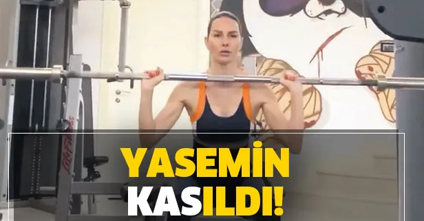 Sosyetik Yasemin Özilhan karantinada da spordan vazgeçmedi! Sırt ve kol kasları dikkat çekti