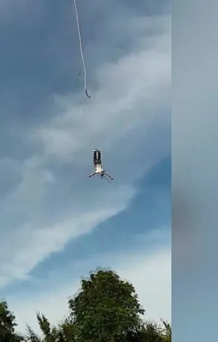 Polonya'da akılalmaz olay! Bungee Jumping yaparken neredeyse ölüyordu