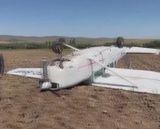 Son dakika Nevşehir'de eğitim uçağı düştü 2 pilot kurtuldu