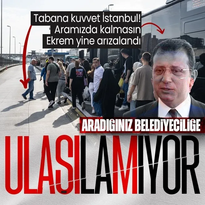 Tabana kuvvet İstanbul! Zeytinburnunda metrobüs arızası! | Mağdur olan yolcular durağa yürüdü