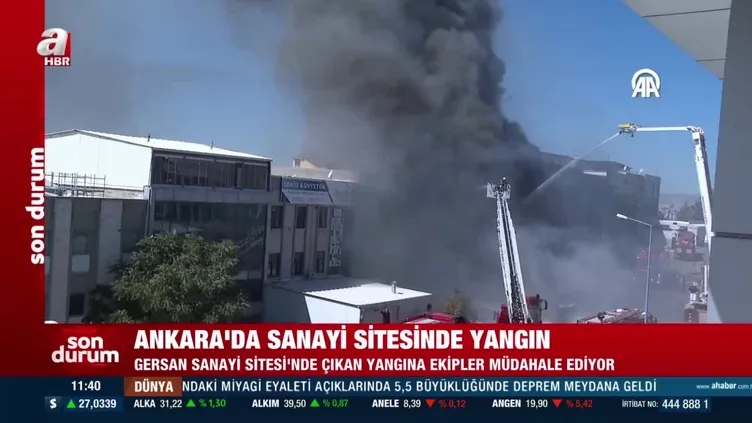Ankara Yenimahalle'de yangın